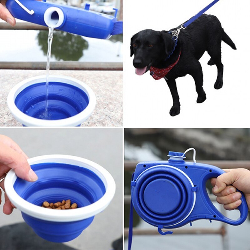 Water bottle cup dog leash