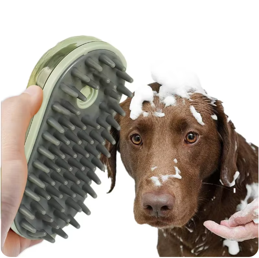 Dog Bath Brush with Shampoo Dispenser 