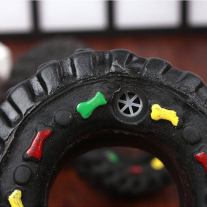 Small Tire Pet Sound Toys with Glue