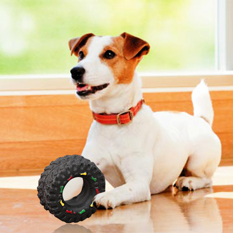 Small Tire Pet Sound Toys with Glue