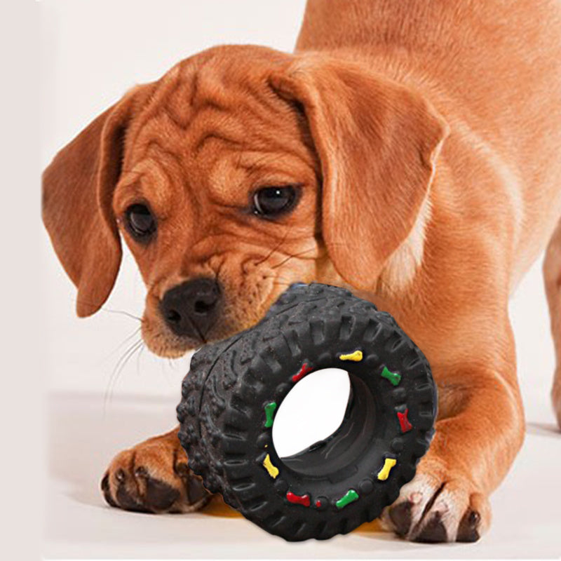 Small Tire Pet Sound Toys with Glue