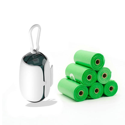 Poop Bag Holder and Dispenser with Dog Leash